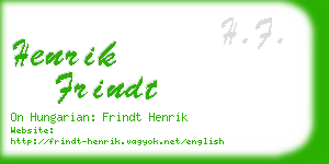henrik frindt business card